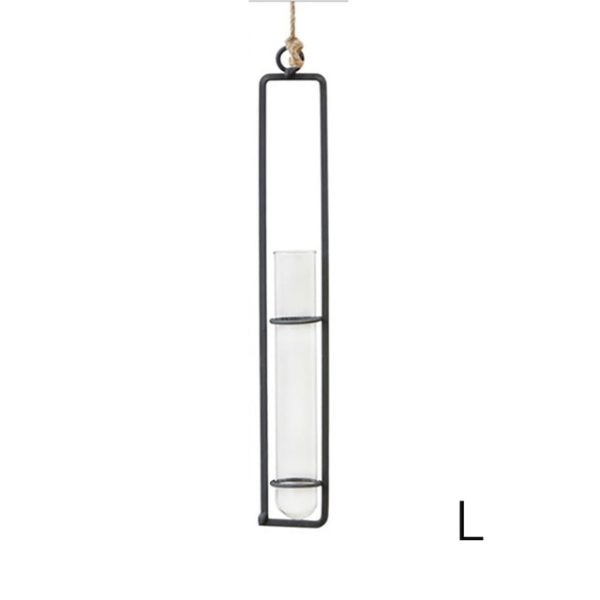 Glass and Wood Wall Vase - Image 4
