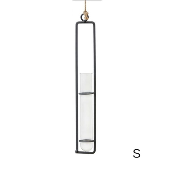 Glass and Wood Wall Vase - Image 3