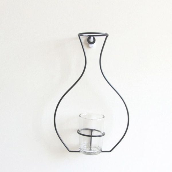 Nordic Style Iron Frame Wall Vase - Image 2