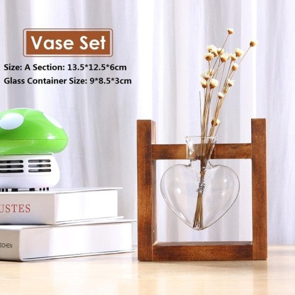 Wood Frame Glass Vase - Image 5