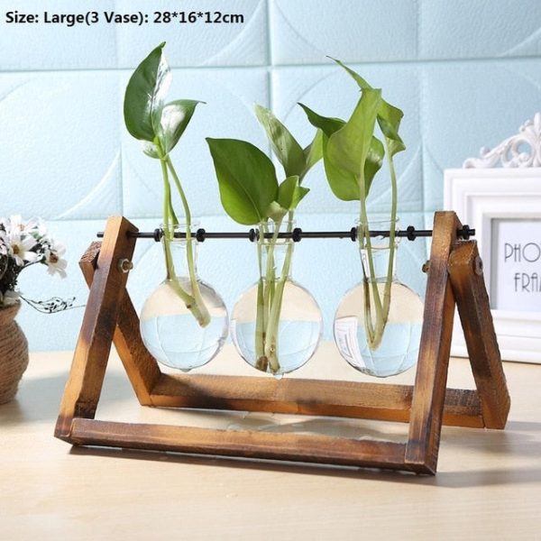 Wood Frame Glass Vase - Image 15