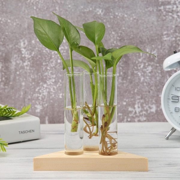 Wood Frame Glass Vase - Image 18