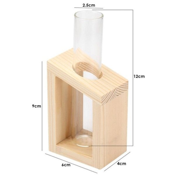 Wood Frame Glass Vase - Image 9