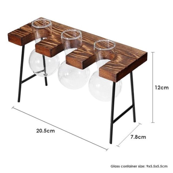 Wood Frame Glass Vase - Image 7