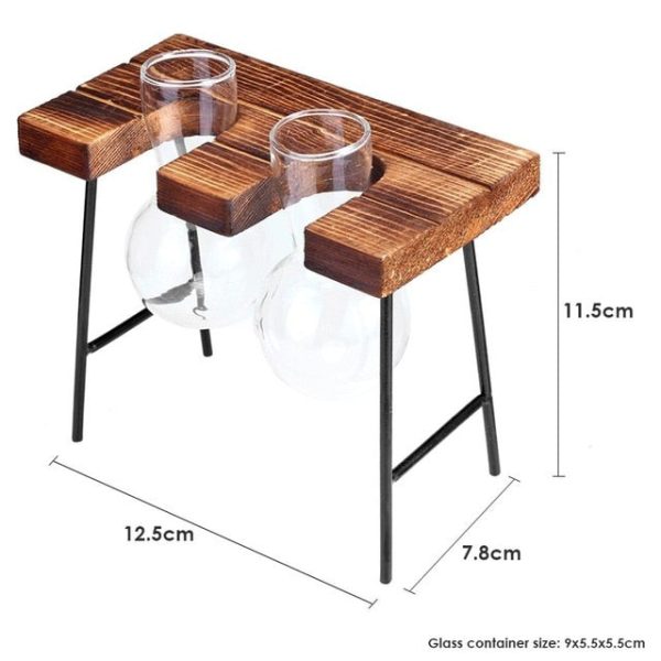 Wood Frame Glass Vase - Image 12