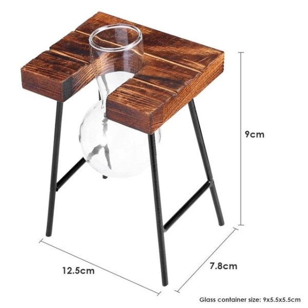 Wood Frame Glass Vase - Image 4