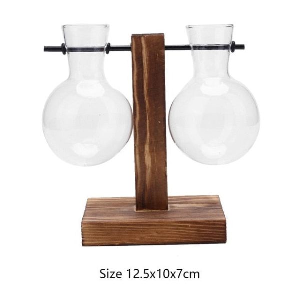 Wood Frame Glass Vase - Image 8