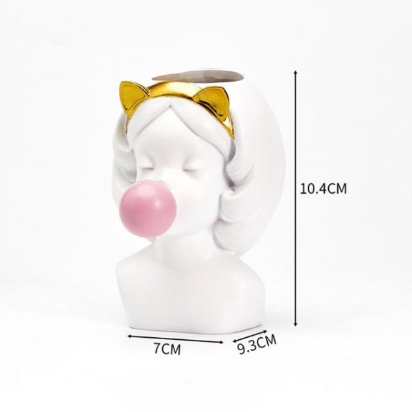 White Resin Vase - Image 2