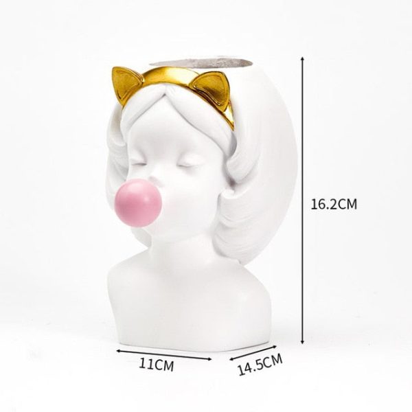 White Resin Vase - Image 8