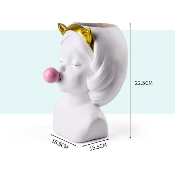 White Resin Vase - Image 5